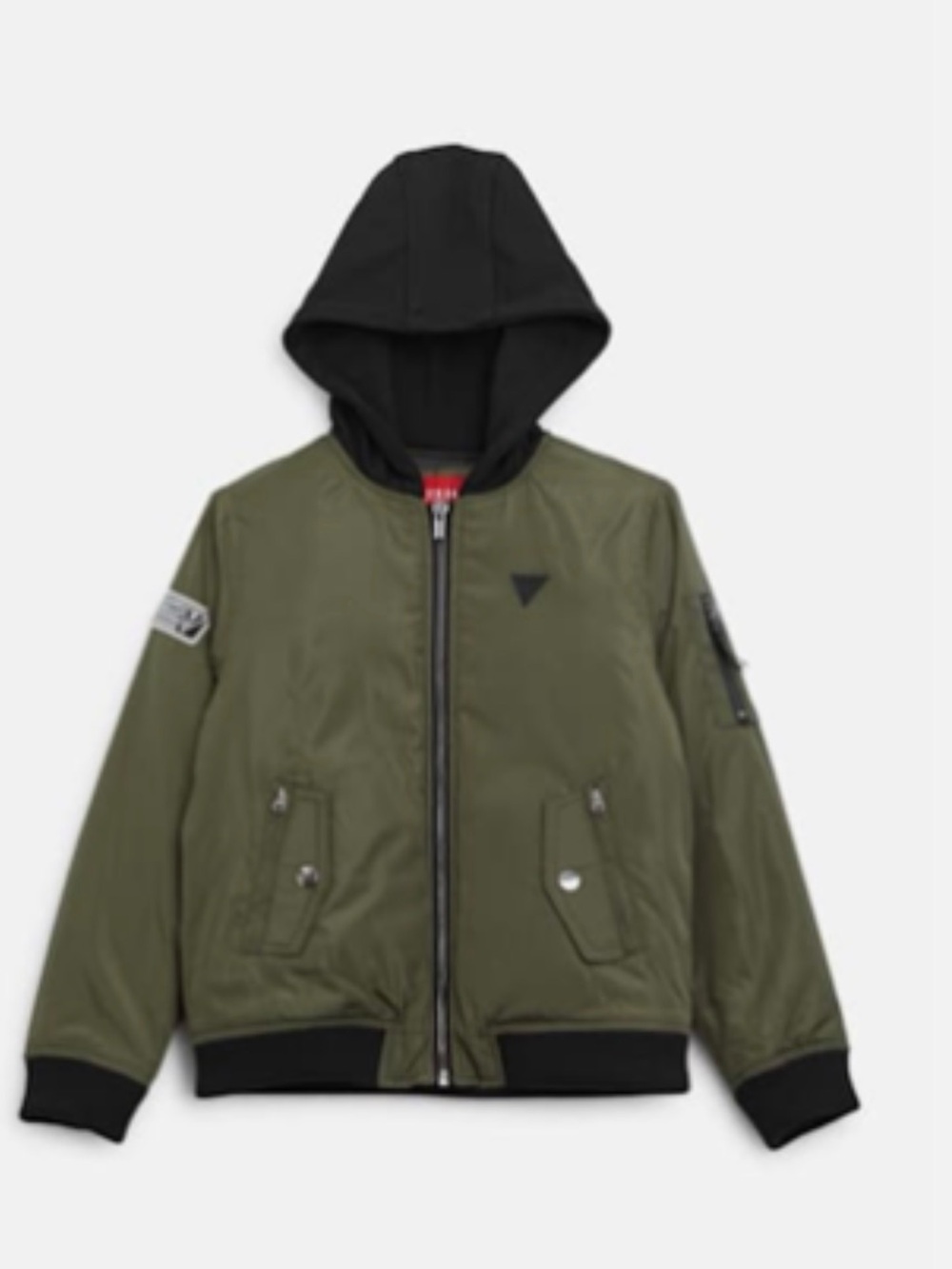 Kids Guess Hooded Bomber Jacket